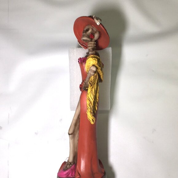 🛑 LADY Skeleton➕🆒 FIGURINE Carnival Party Halloween Day Dead Decor 💸BUY NOW‼️ - Picture 9 of 16